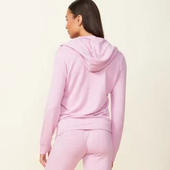 MONROW Supersoft Zip Up Hoody PINKLAVENDER Fashion